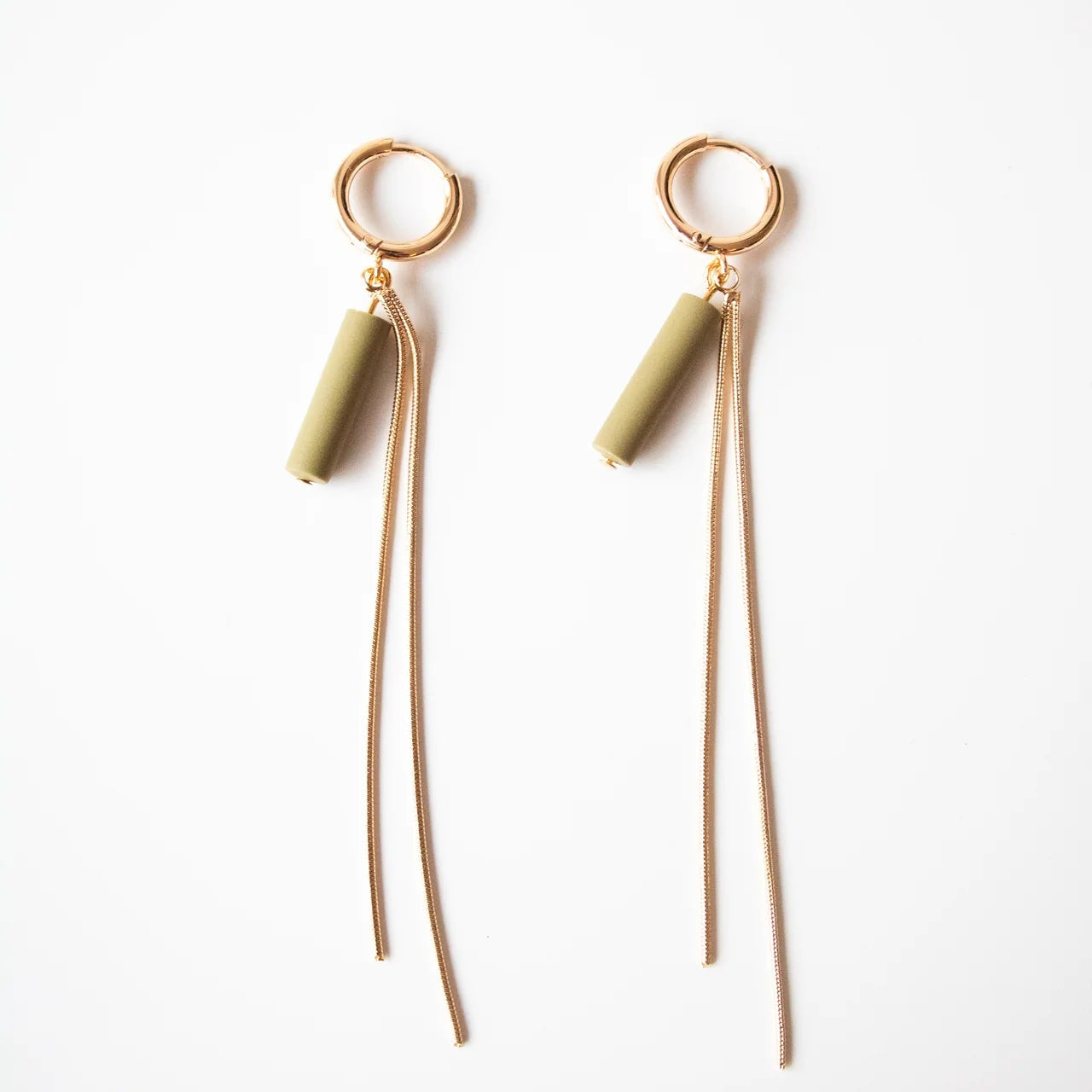 Preus : oorbellen Lovi - olive green