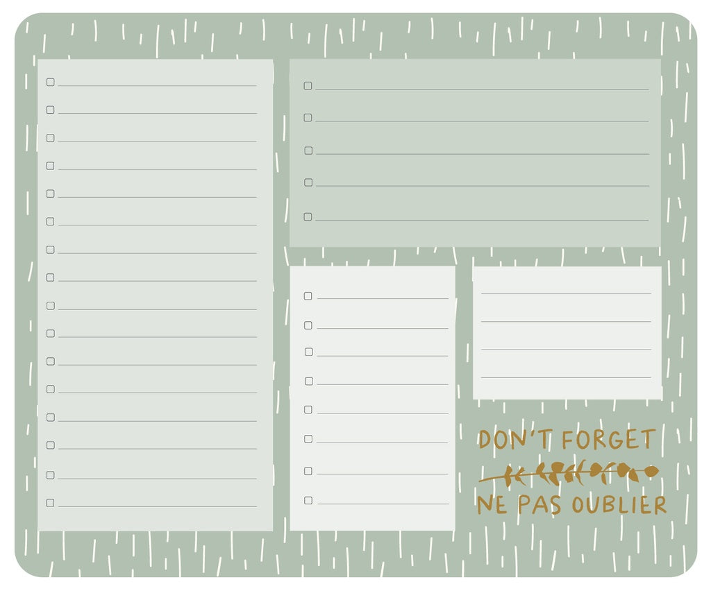 Mailboxcards : notitieblok mousepad - don't forget