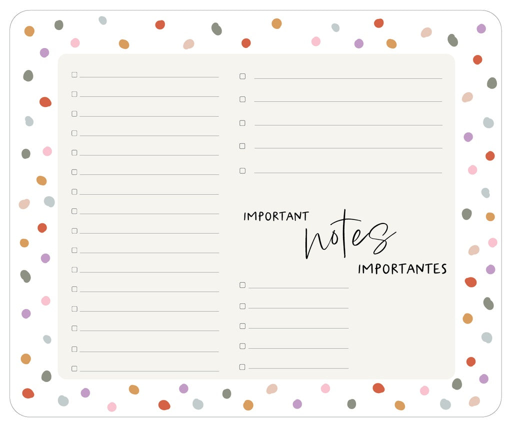 Mailboxcards : notitieblok mousepad -  important notes