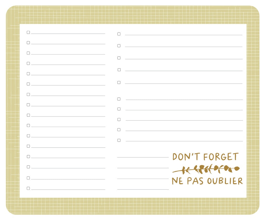 Mailboxcards : notitieblok mousepad - don't forget