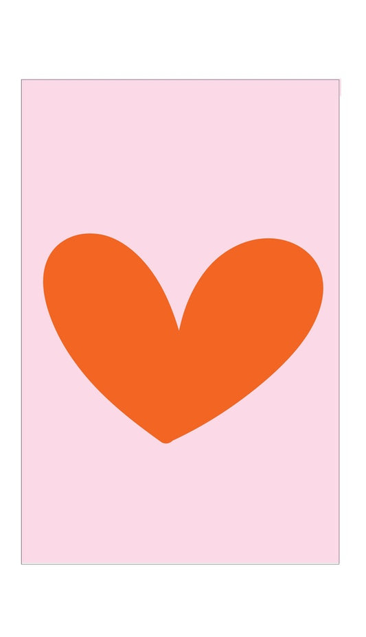 mailboxcards : blocnote - roze/rood hart