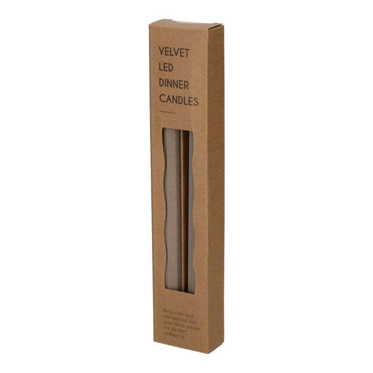 Jens living : LED dinerlaarsen fluweel - taupe