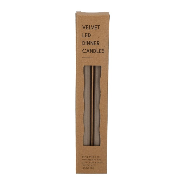 Jens living : LED dinerlaarsen fluweel - taupe