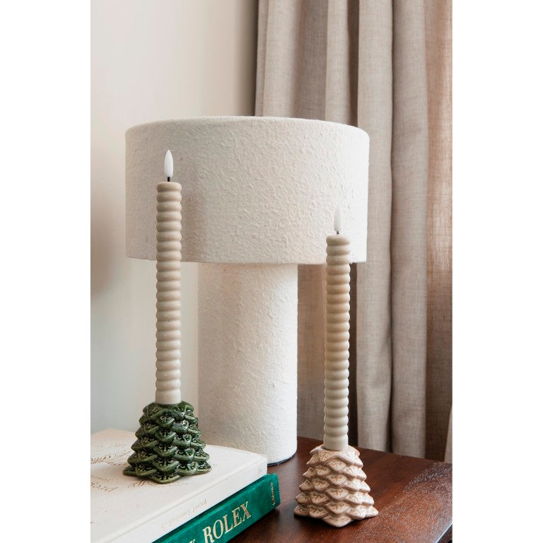 Jens living : wax led dinner candles - taupe
