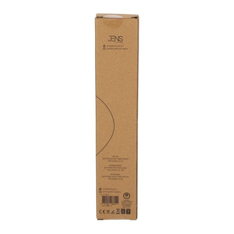 Jens living : wax led dinner candles - taupe
