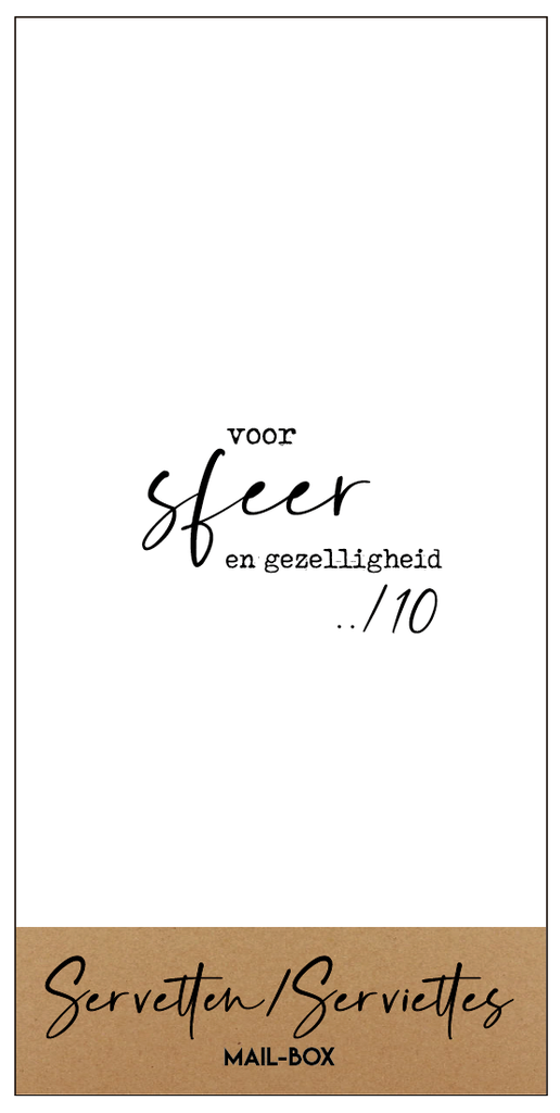 Mailboxcards : servetten groot - voor sfeer en gezelligheid