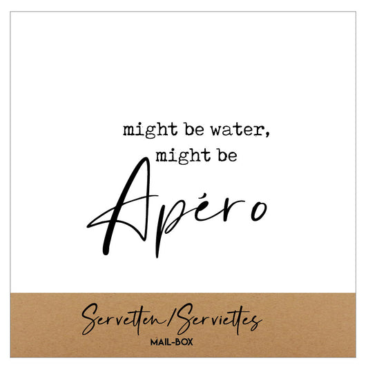 Mailboxcards : servetten klein - might be water , might be apéro