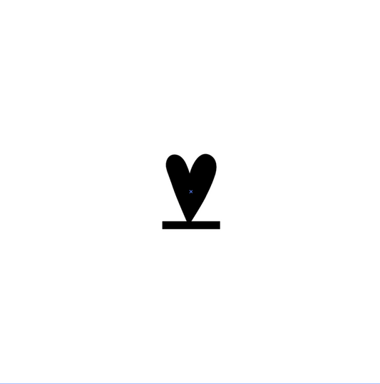 Uithout gesneden : element symbool - hart/ster