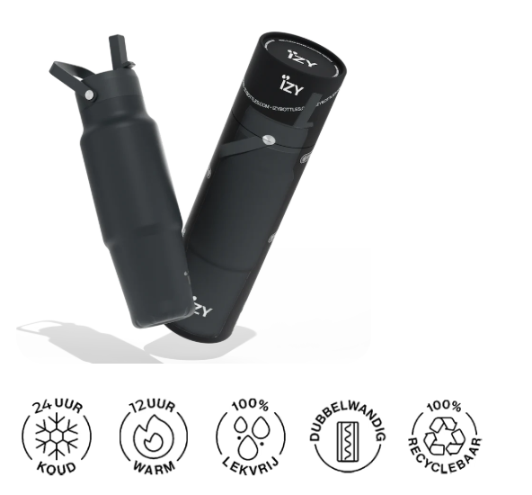 Izy : travel bottle - black