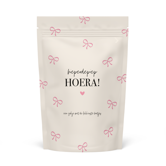 Stationary & gift : lege snoepzak - hieperdepiep hoera