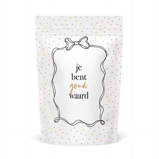 Stationary & gift : lege snoepzak - je bent goud waard