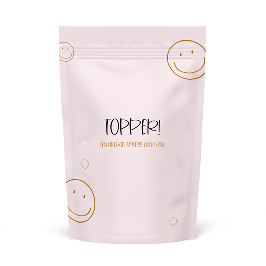 Stationary & gift : lege snoepzak topper - roze