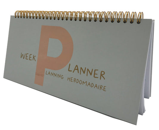 Mailboxcards : weekplanner - grijsblauw