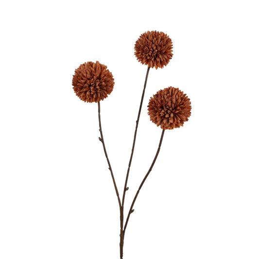 Kunstbloem : pompom - light coffee