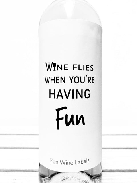 Fun wine lables : wijnetiket - wine flies