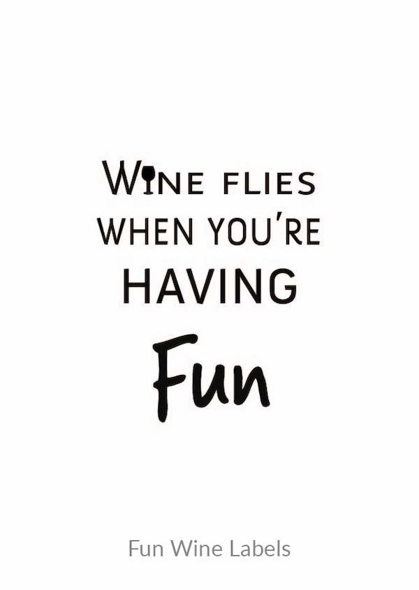 Fun wine lables : wijnetiket - wine flies