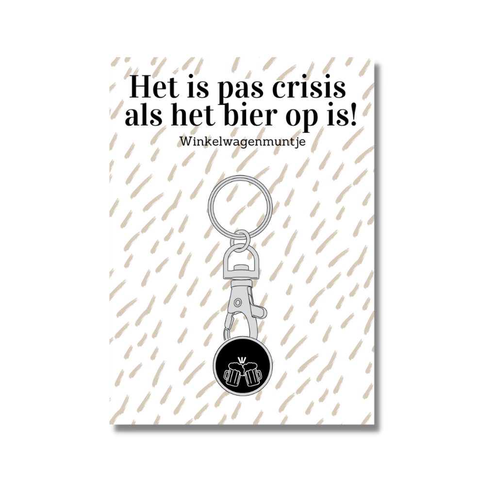 The big gifts : winkelwagenmuntje/sleutelhanger - bier