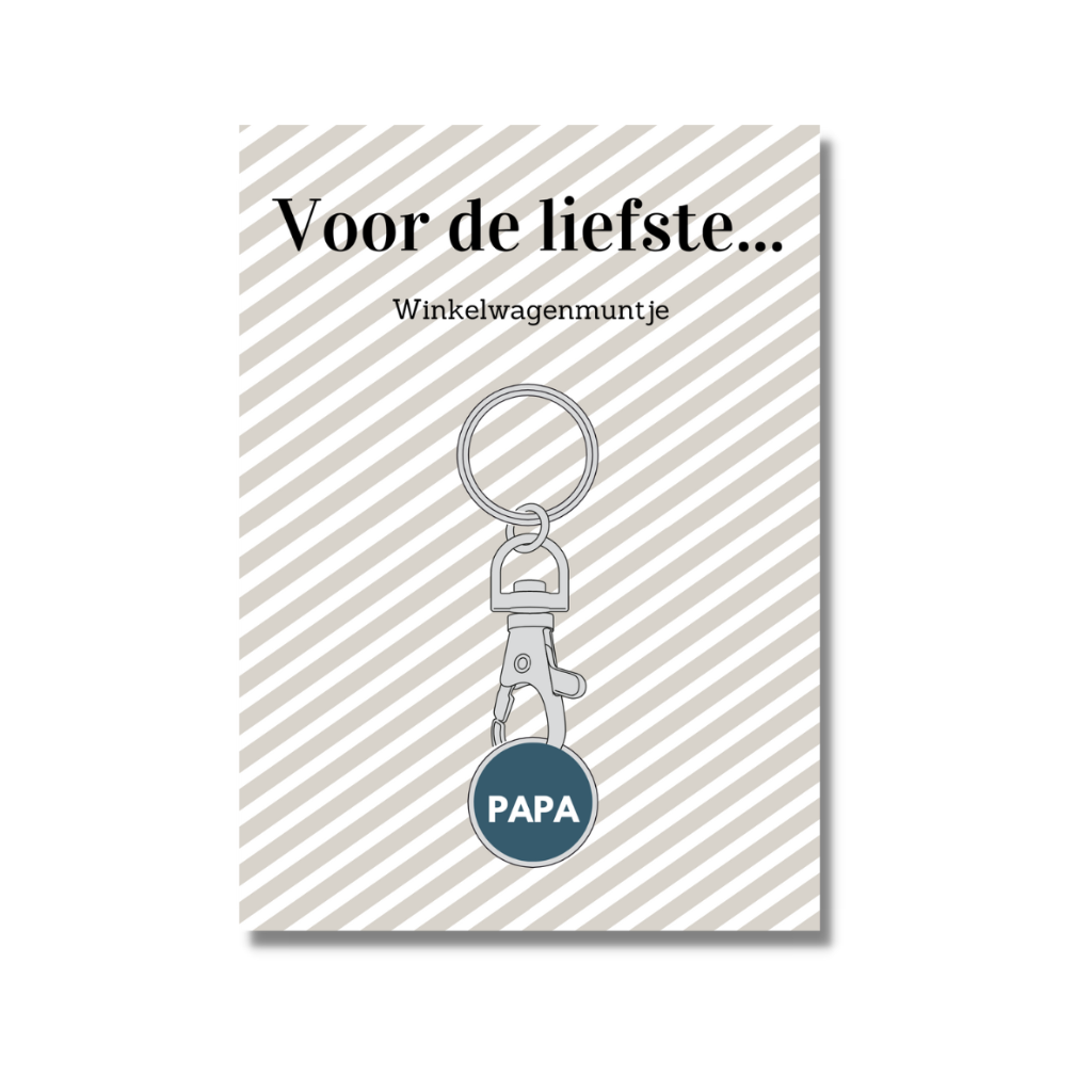 The big gifts : winkelwagenmuntje/sleutelhanger - papa
