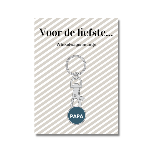The big gifts : winkelwagenmuntje/sleutelhanger - papa