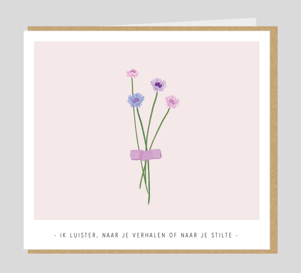 Studio mie - ik luister naar je verhalen en je stilte.