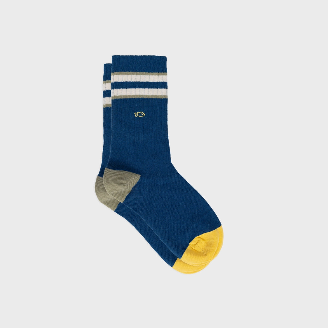Billybelt : retro sokken - blauw/groen/ivoor
