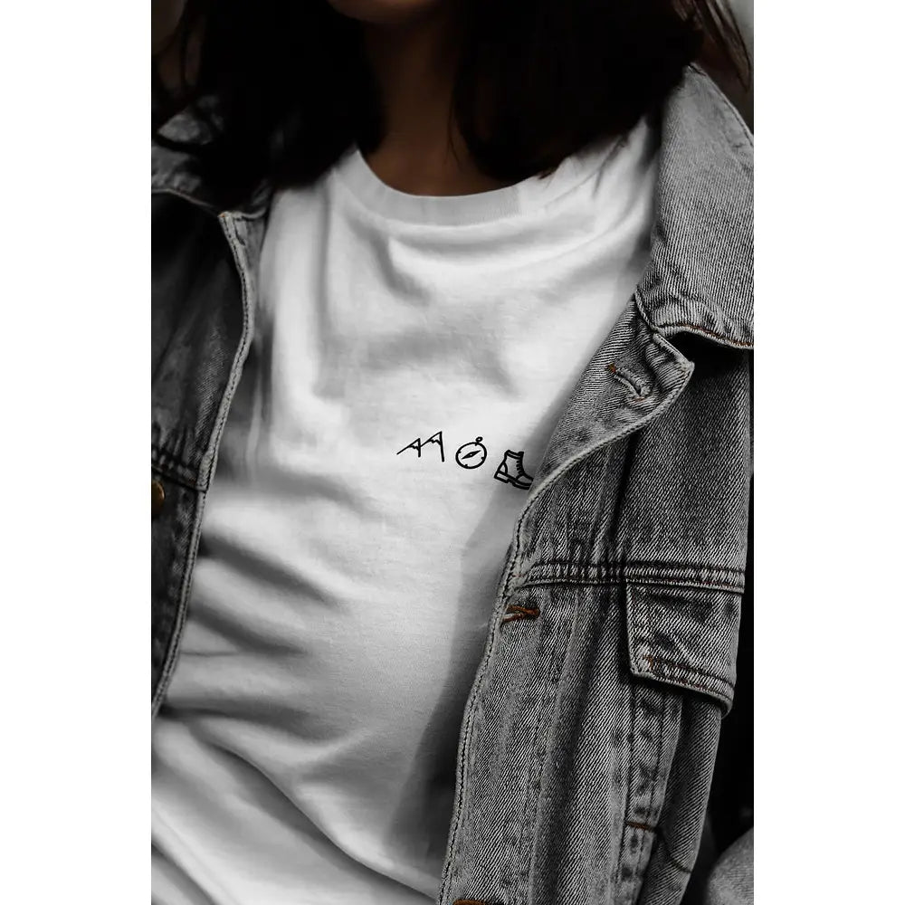 Charles : unisex t-shirt - berg, kompas, wandelen