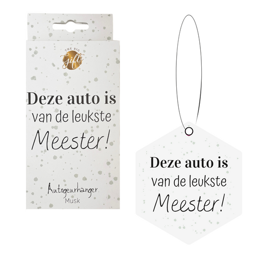 The big gifts : autogeurhanger - deze auto is van de leukste meester
