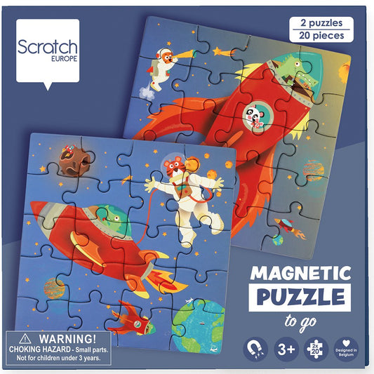 Schratch europe : magnetische puzzel to go - ruimte