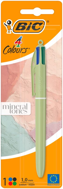 Bic : 4 kleurenbalpen mineral colours - olijfgroen