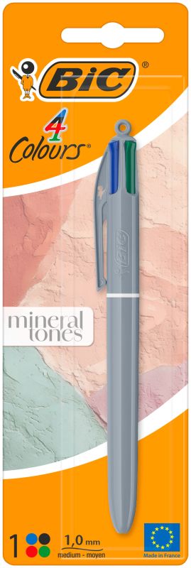 Bic : 4 kleuren balpen mineral colours - grijs