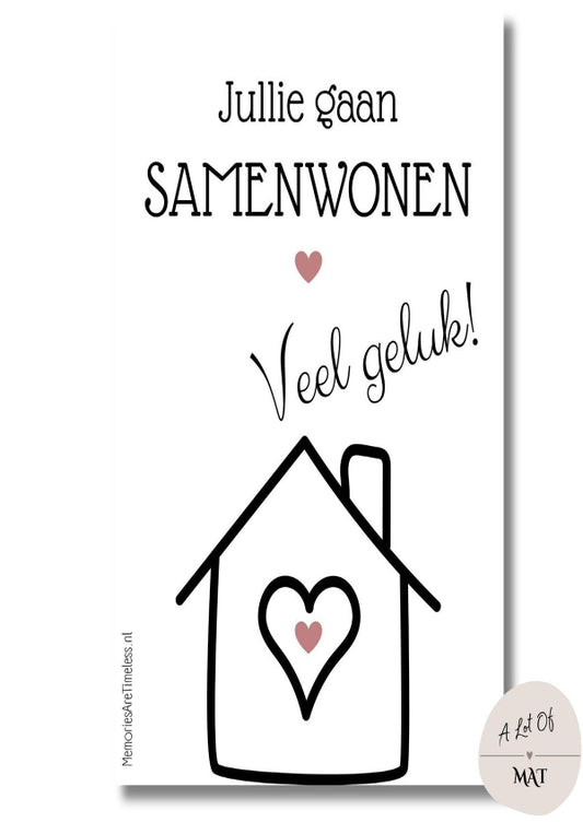 A lot of mat : wijnetiket - jullie gaan samenwonen