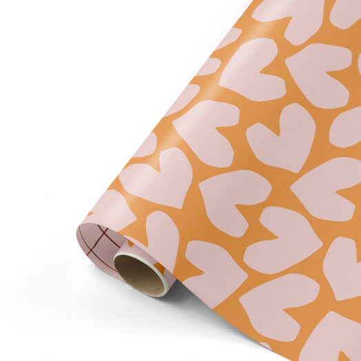 Collective warehouse : dubbelzijdig inpakpapier - xl crazy hearts