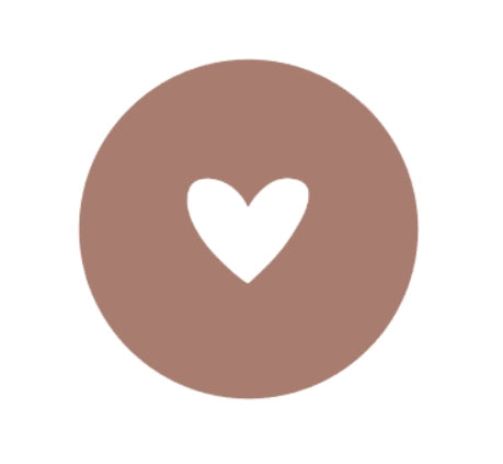 Onderzetter : hart - donker roze