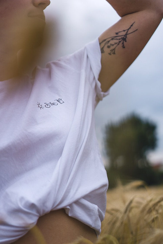 Charles : unisex t-shirt - zon, fiets, limonade