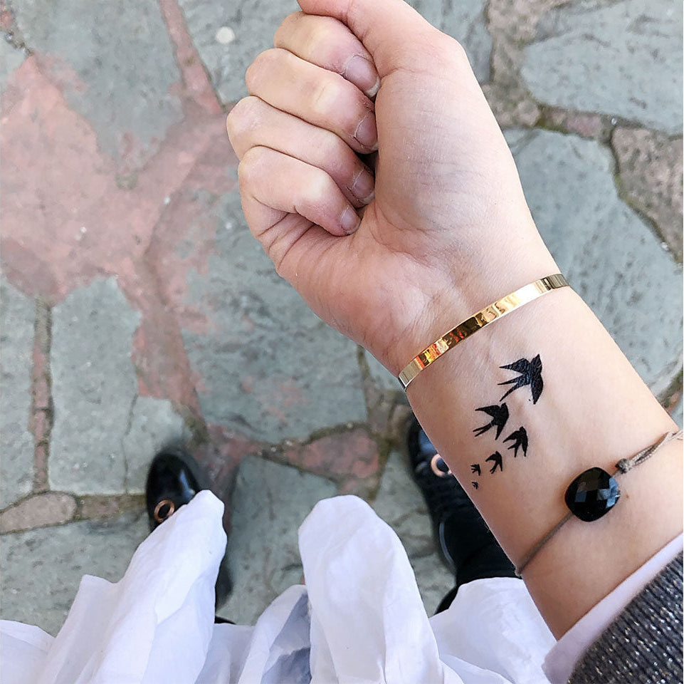 Sioou : tijdelijke tatto - vogels ( 5 stuks)