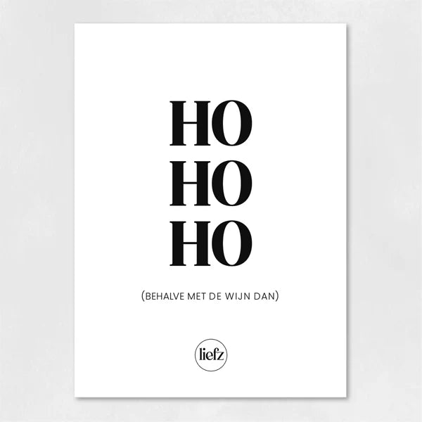 Liefz : wijnetiket - HO HO HO