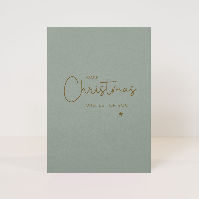 My paperstation : kerstkaart - warm christmas wishes for you
