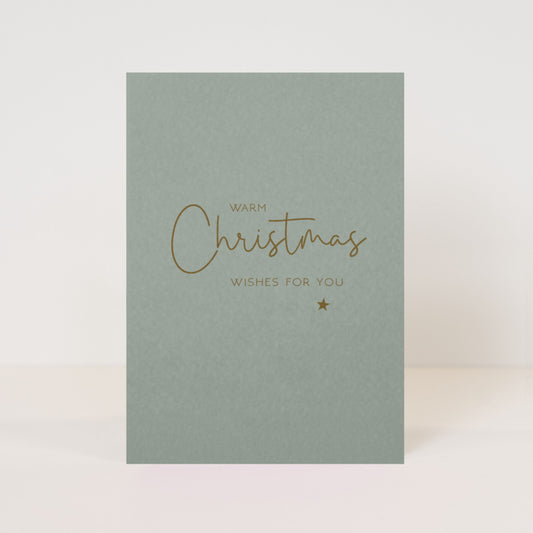 My paperstation : kerstkaart - warm christmas wishes for you