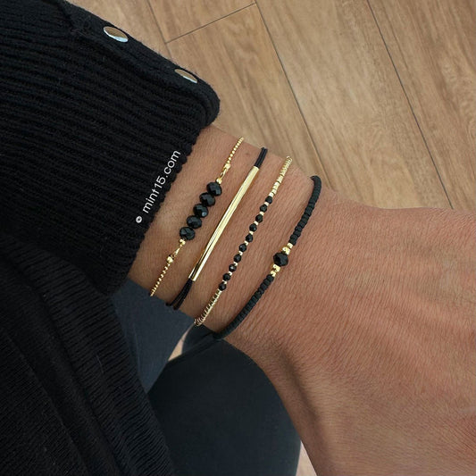 Mint15 : armbanden set - black chic