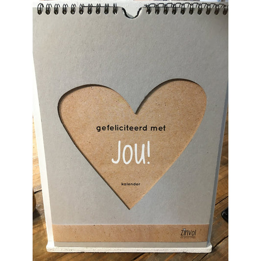 Zinvol : kalender - gefeliciteerd met jou