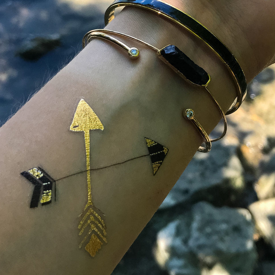 Sioou : tijdelijke tattoo - pijlen goud ( 5 stuks)