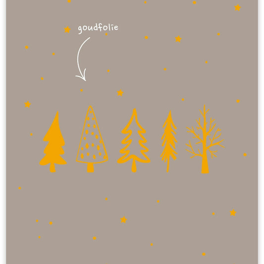 Give - x : wenskaart kerst : bomen