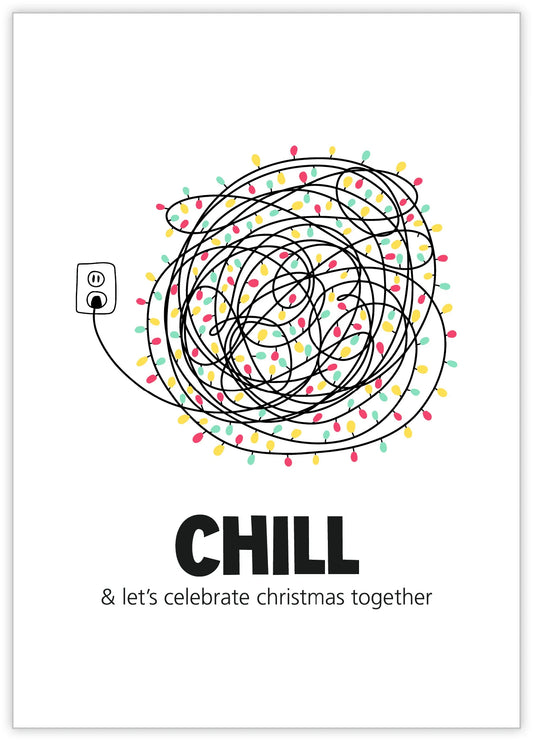 Give-x : kerstkaart - chill & let's celebrate christmas together