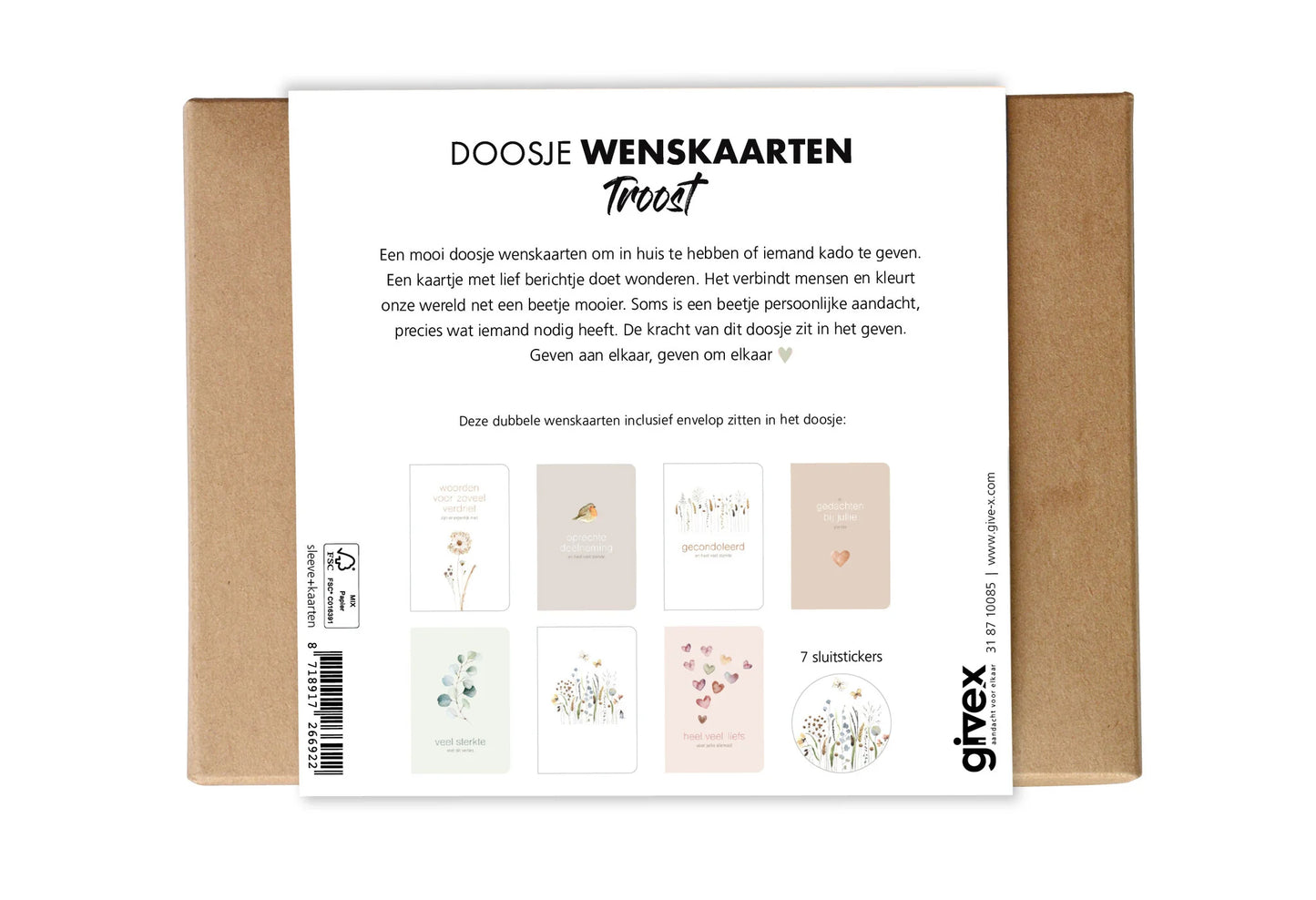 Give-x : doosje wenskaarten - troost