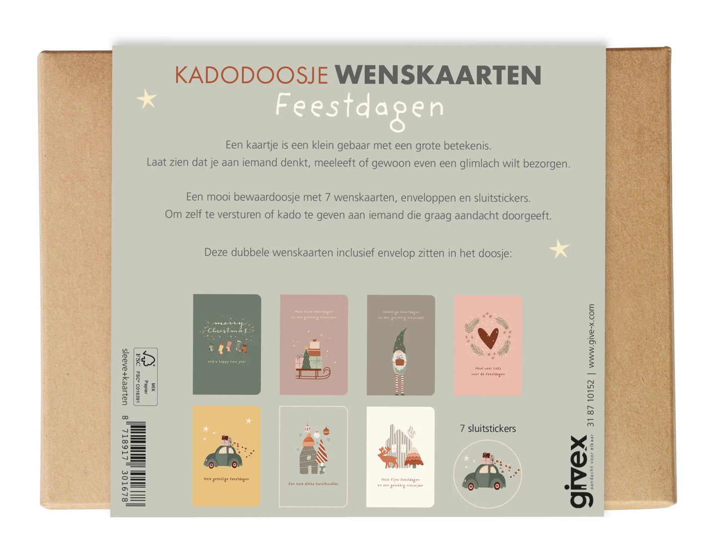Give-x : kadodoosje wenskaarten - feestdagen