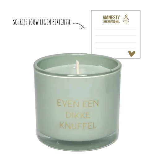 My flame : geurkaars - even een dikke knuffel - minty bamboo