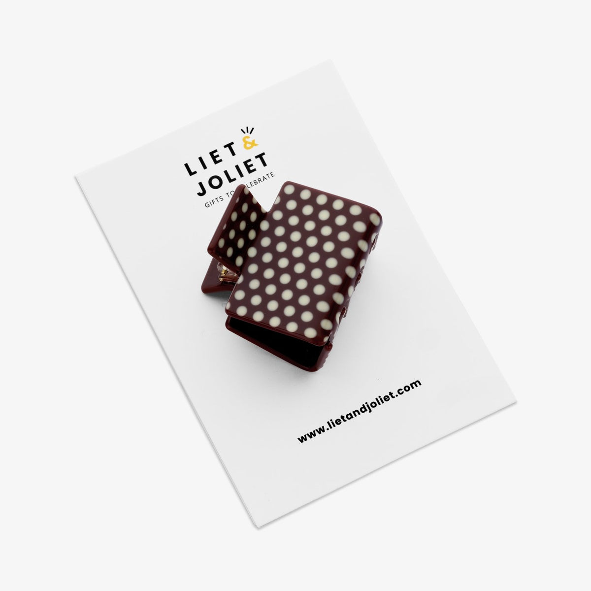 Liet en joliet : haarklem - bruin polka dots