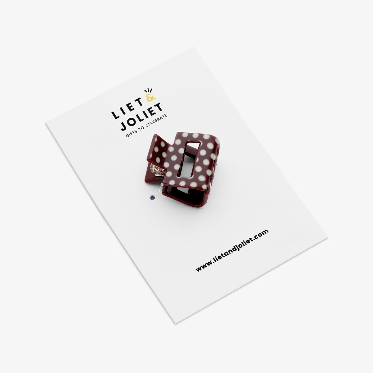 Liet en joliet : haarklem - bruin polka dots