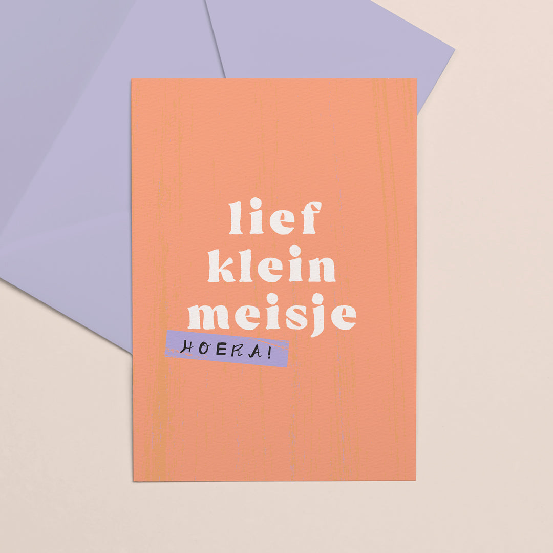 Letters&lines : wenskaart - lief klein meisje