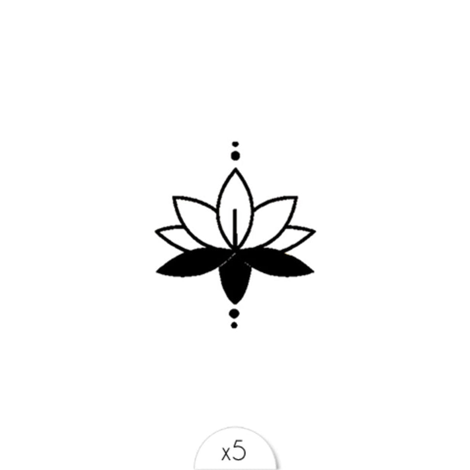 Sioou : tijdelijke tattoo - lotus ( 5stuks)